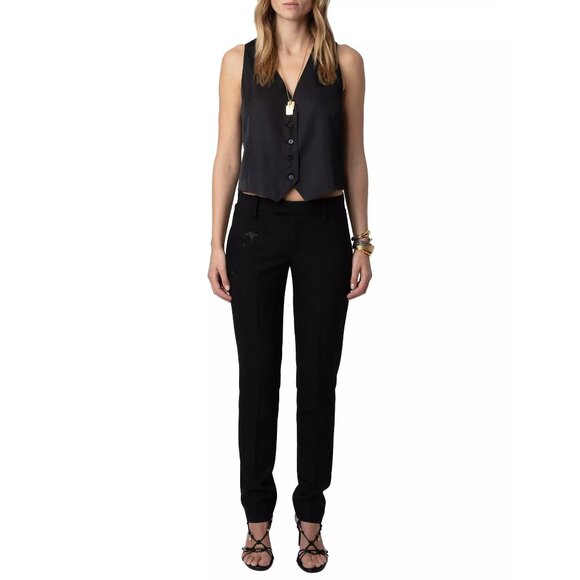 Zadig & Voltaire Emaux Satin Vest - Picture 1 of 6